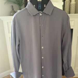 Mizzen+Main Purple and White Dress Shirt